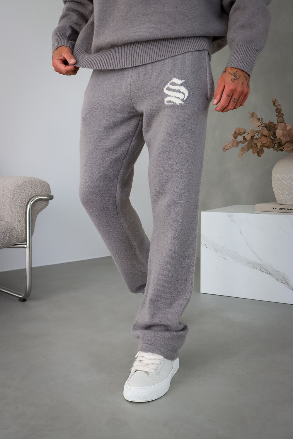 Palais Knitted Joggers - Grey