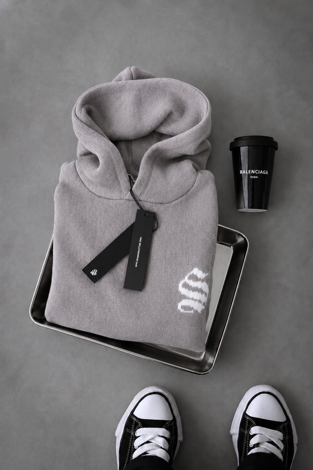Palais Knitted Hoodie - Grey