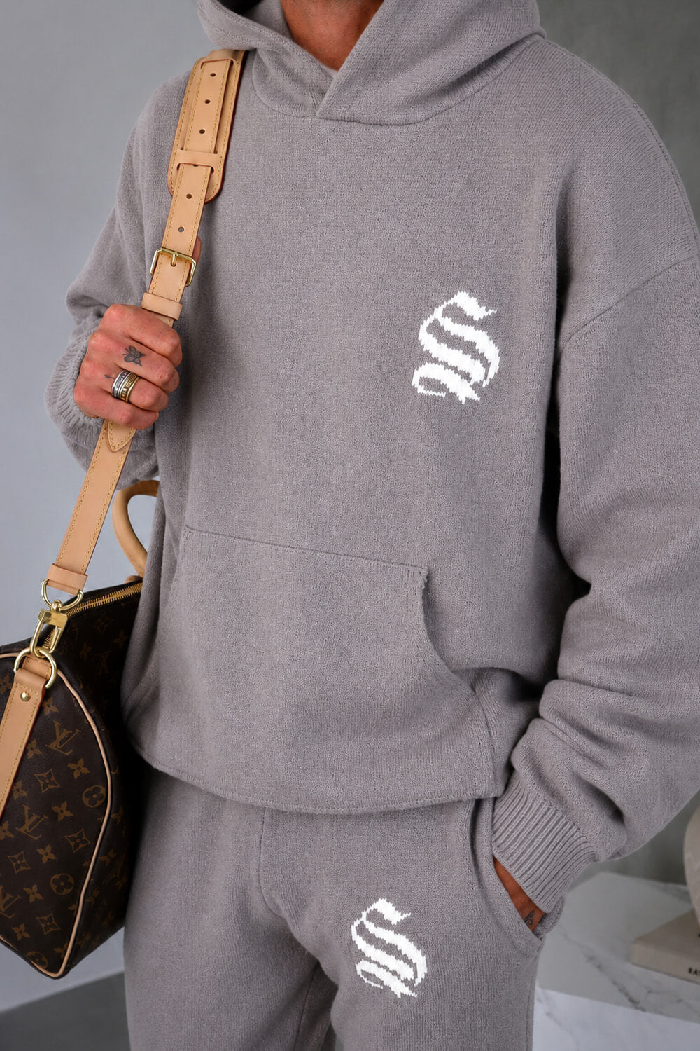 Palais Knitted Hoodie - Grey