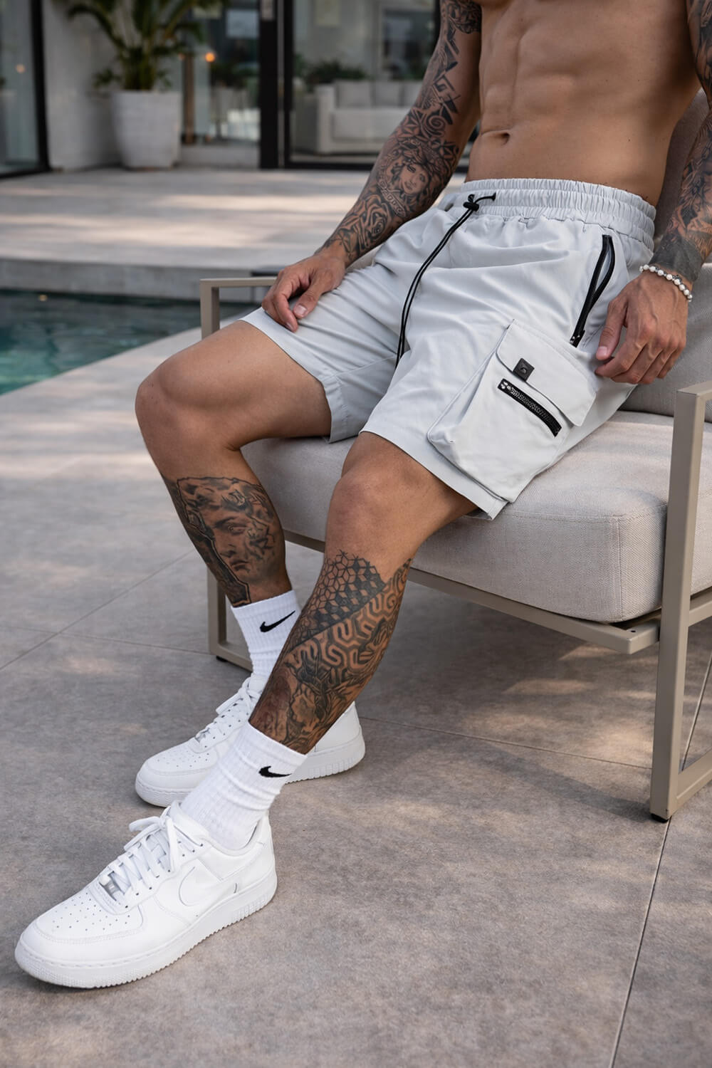 Raptor Cargo-Shorts – Grau