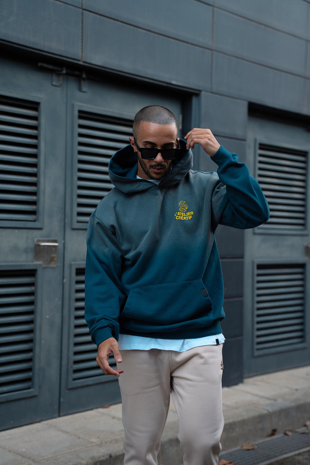 Atelier Acid Fade Hoodie - Navy