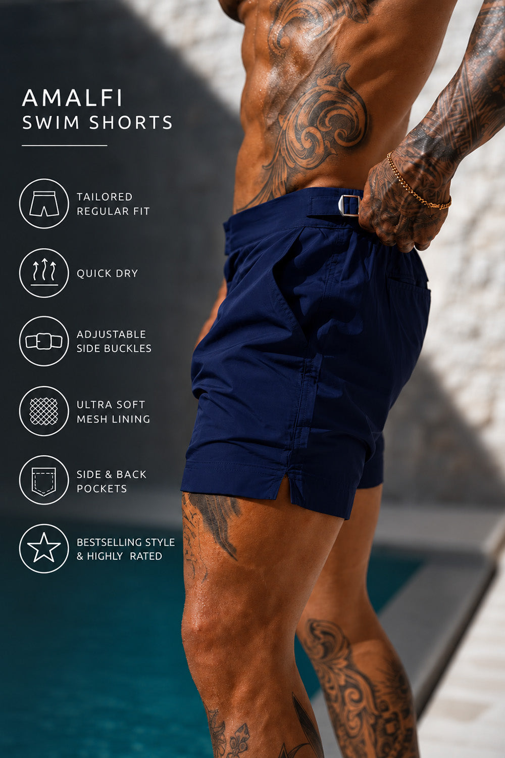 Amalfi Swim Shorts - Navy