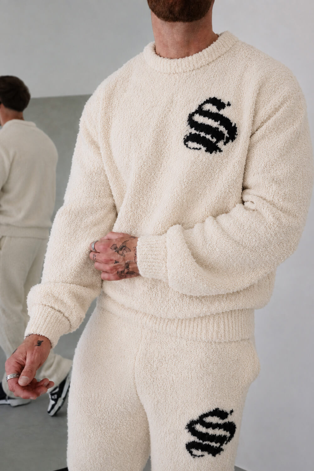Emblem Knitted Sweater - Off White