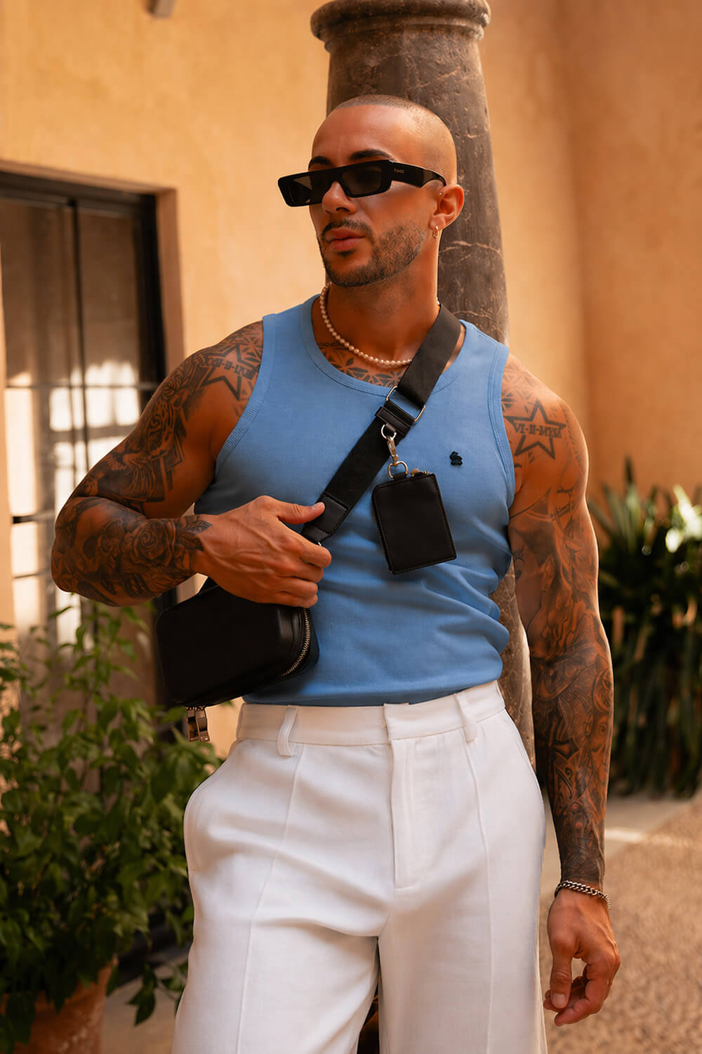 Cannes Luxe Vest - Powder Blue