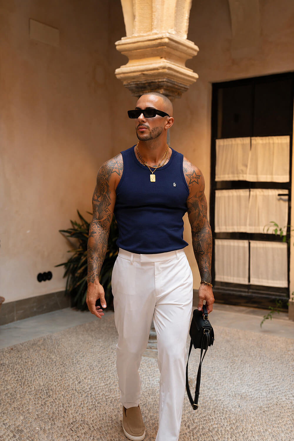 Cannes Luxe Vest - Navy