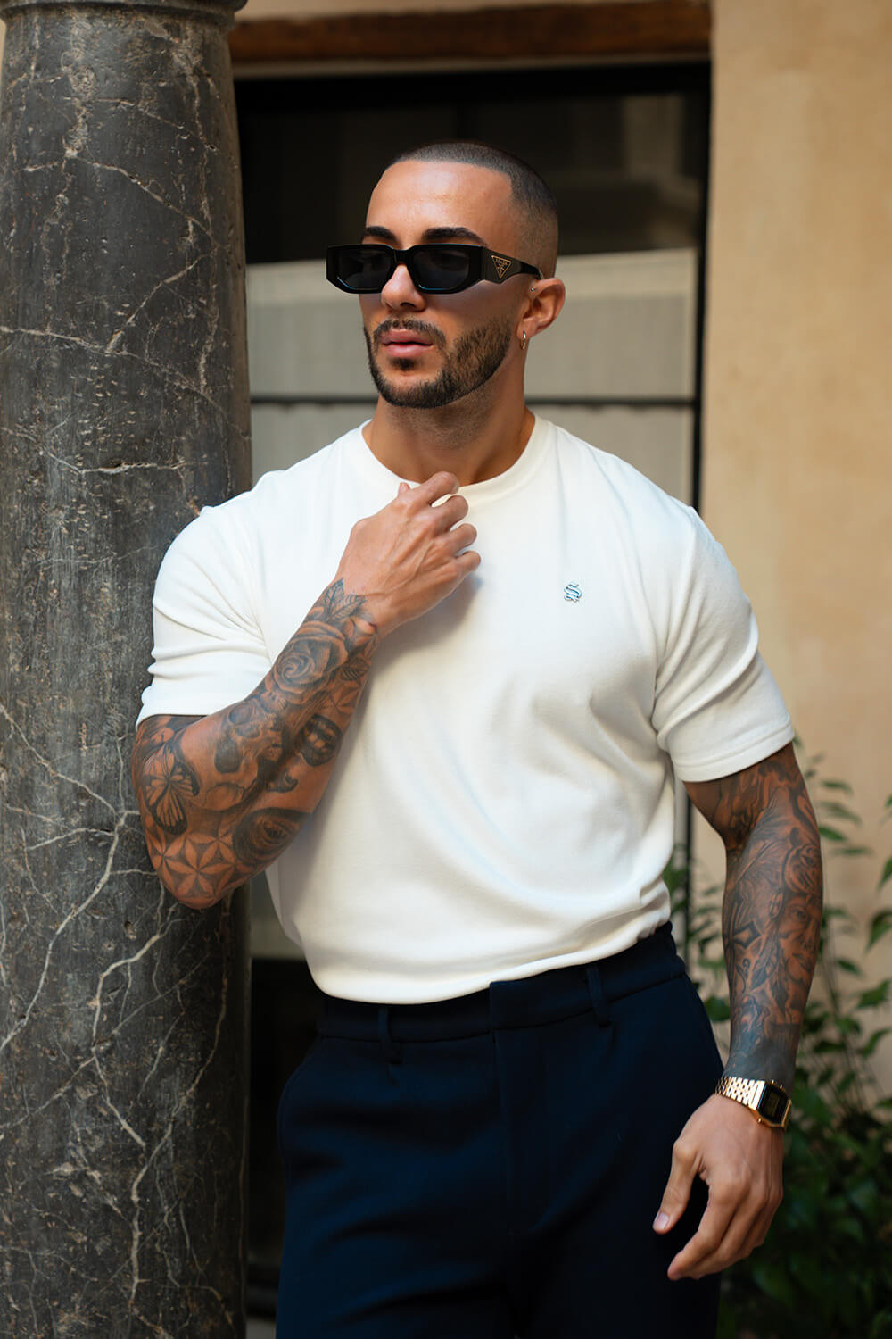 Luxe Knit Tee - White