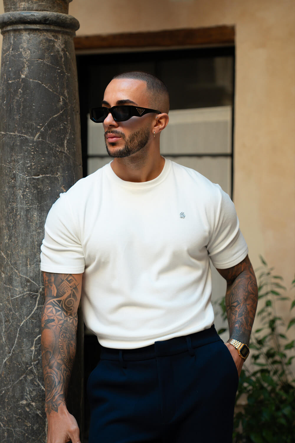 Luxe Knit Tee - White