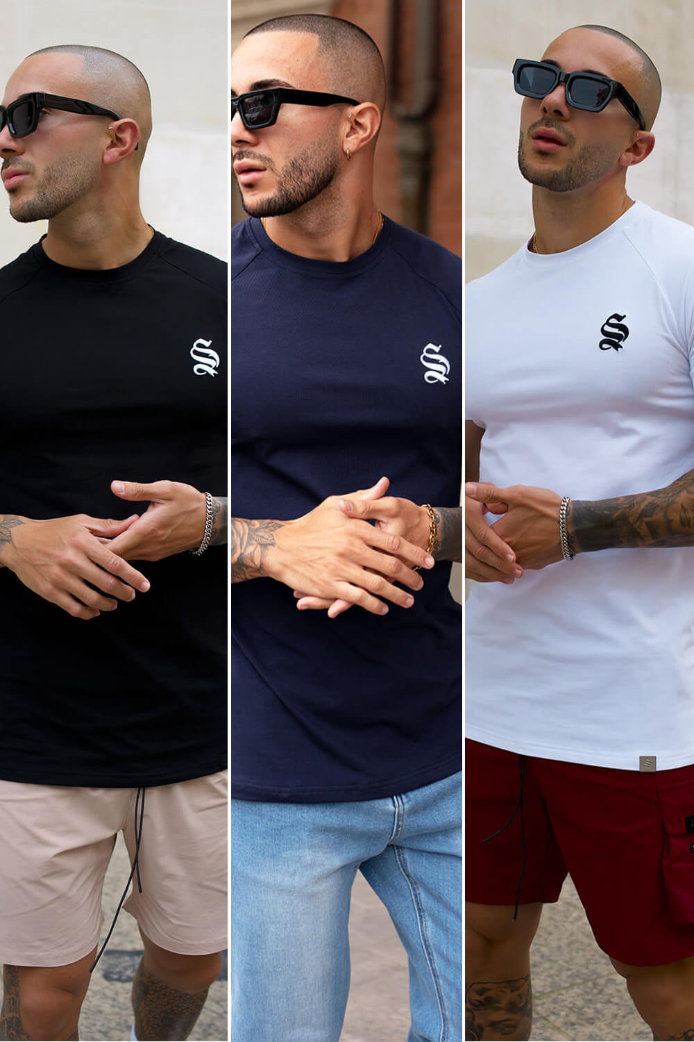 Core Tee 3-Pack - Black/Navy/White