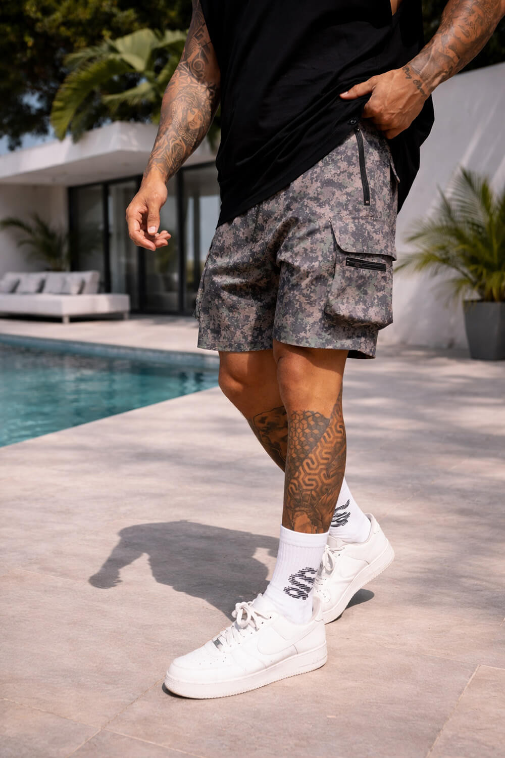 Pantalones cortos cargo Raptor - Camuflaje digital