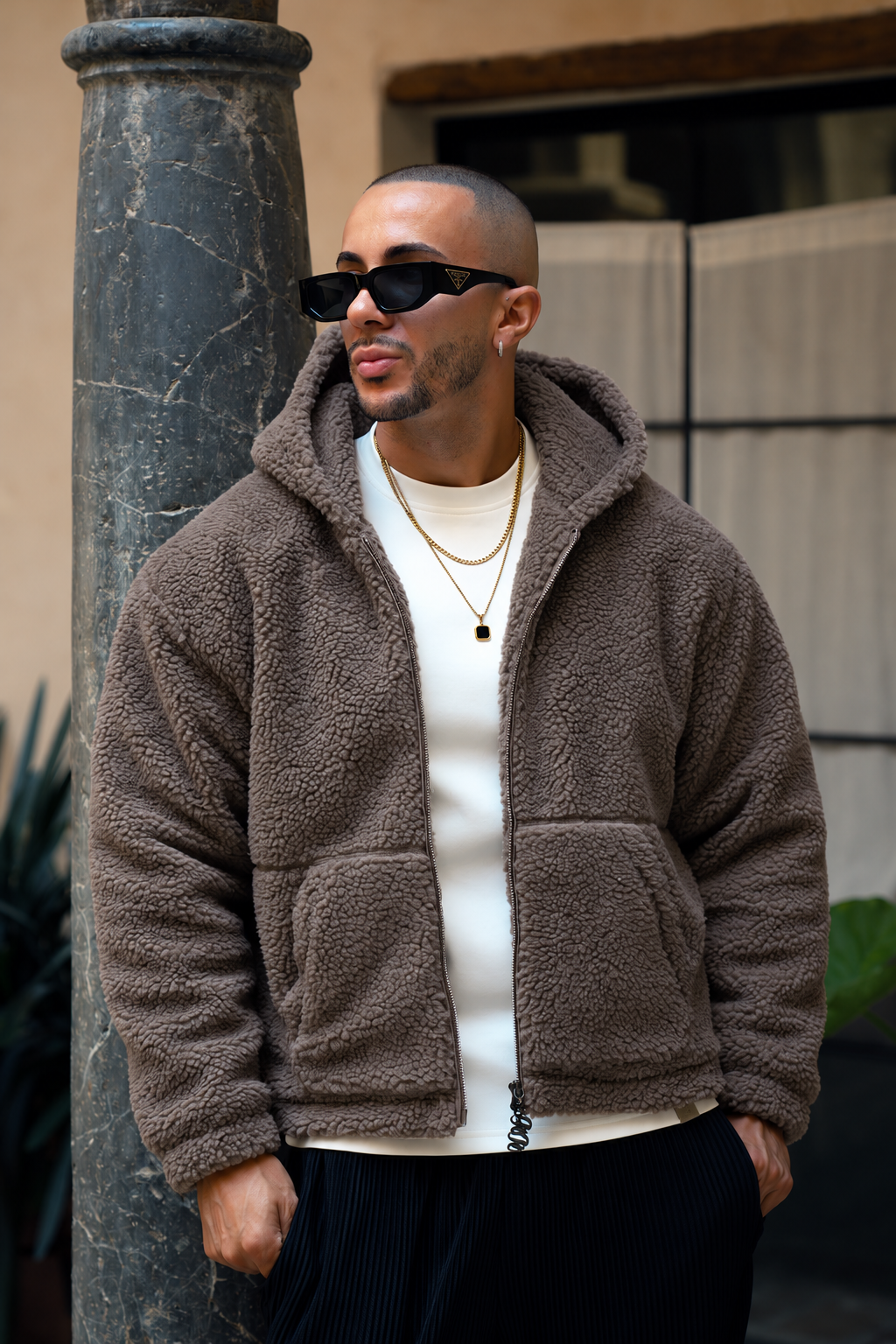 Aspen Borg Jacket - Brown