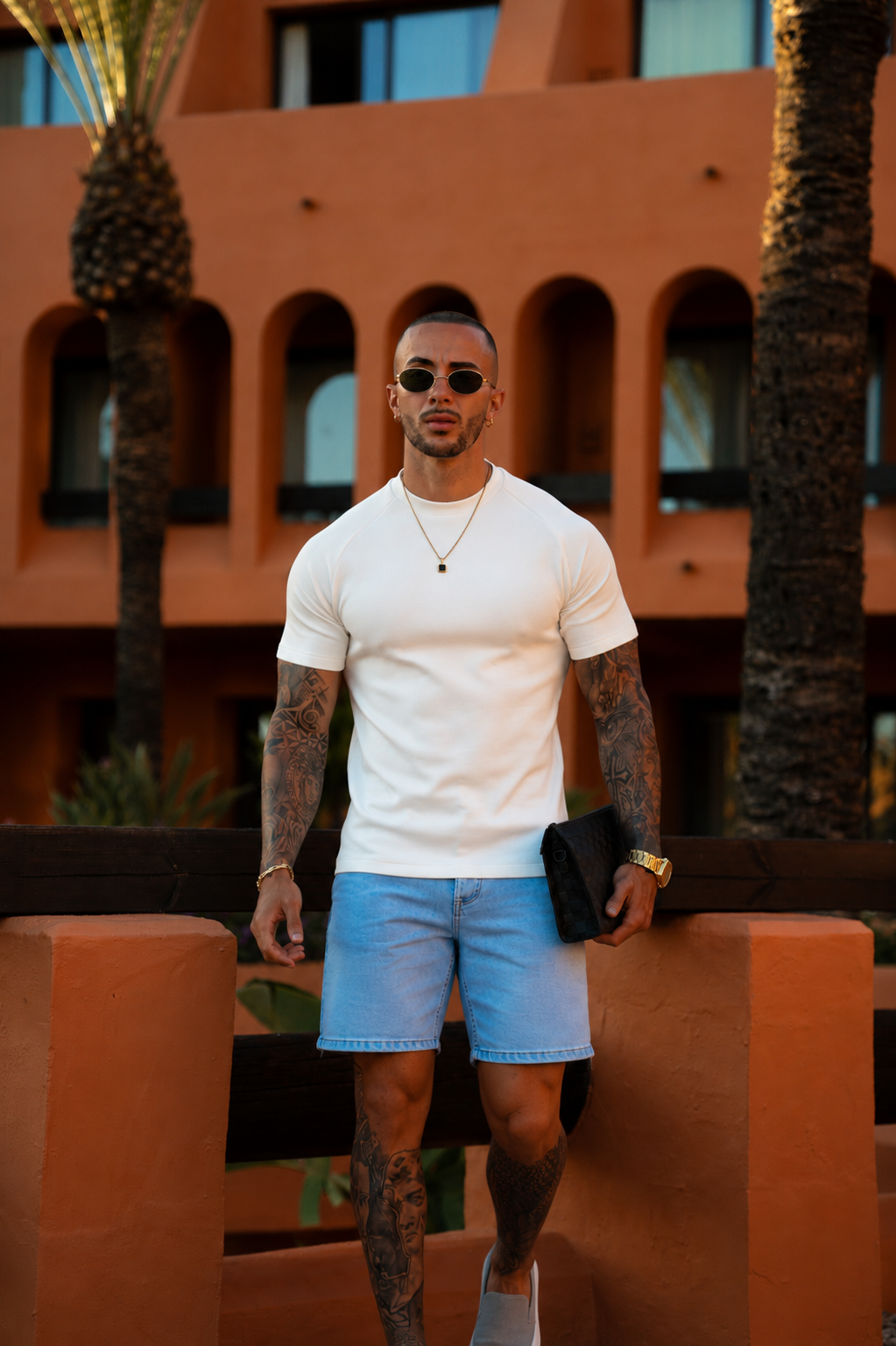 Azure Denim Shorts - Light Blue