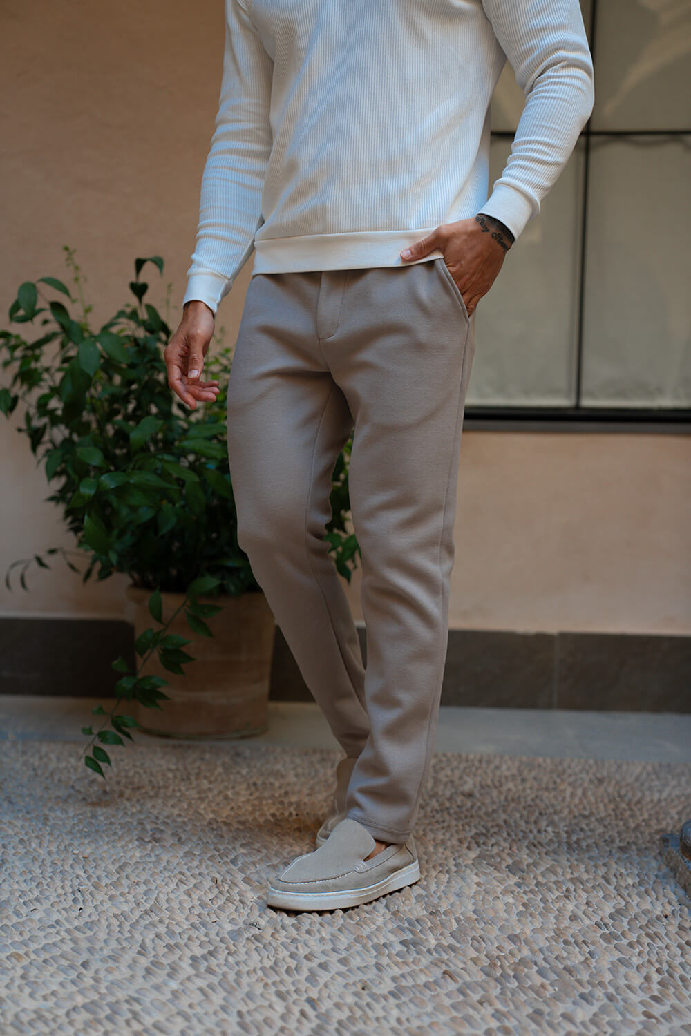 Milano Knit Trousers - Grey