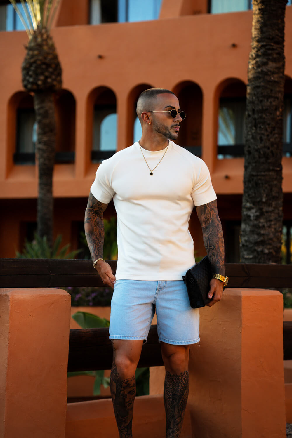 Azure Denim Shorts - Light Blue