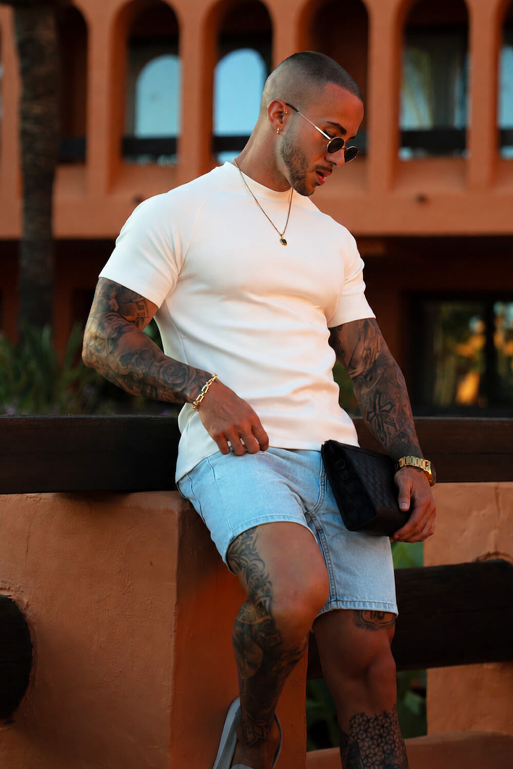 Azure Denim Shorts - Light Blue