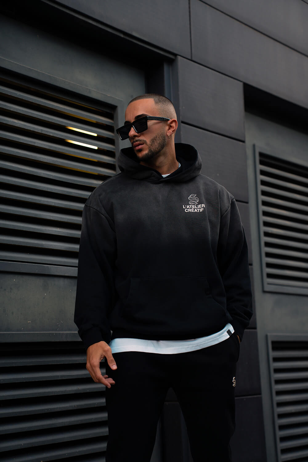 Atelier Acid Fade Hoodie - Black