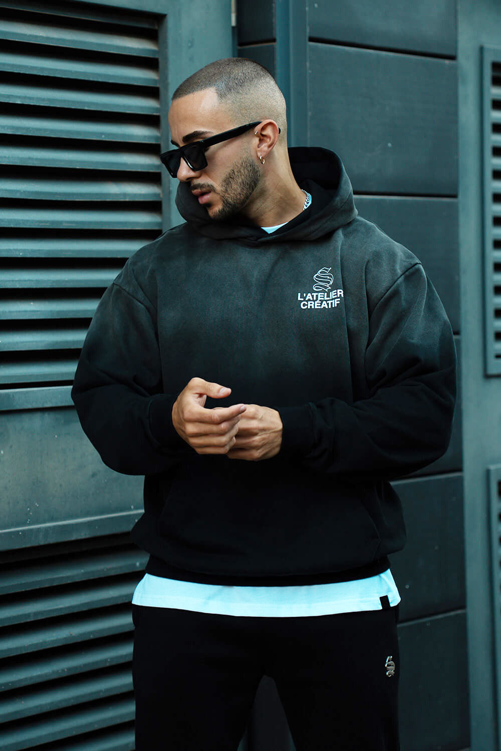 Atelier Acid Fade Hoodie - Black