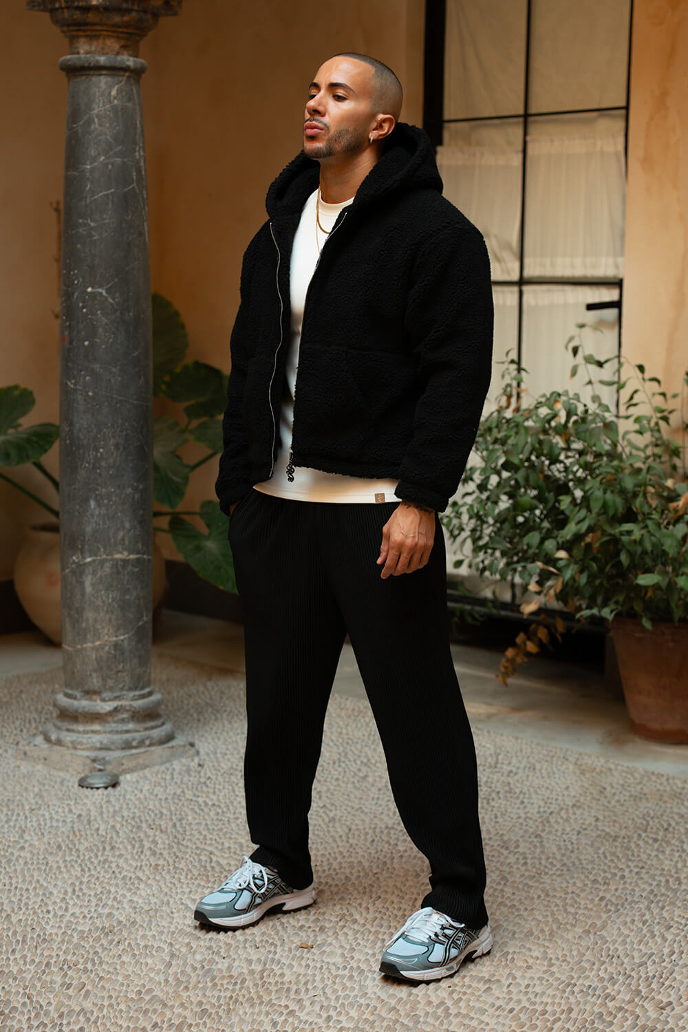 Aspen Borg Jacket - Black