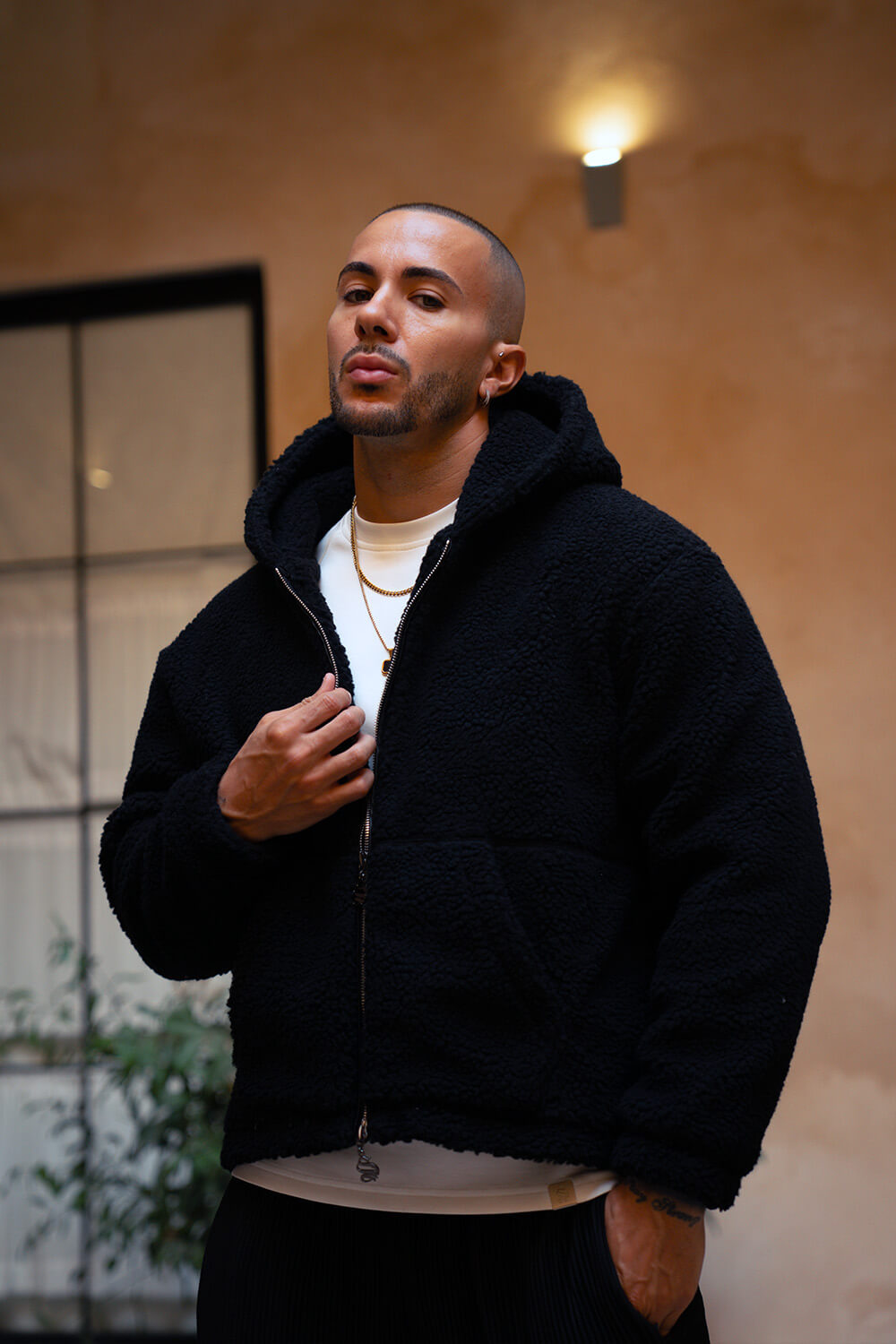 Aspen Borg Jacket - Black