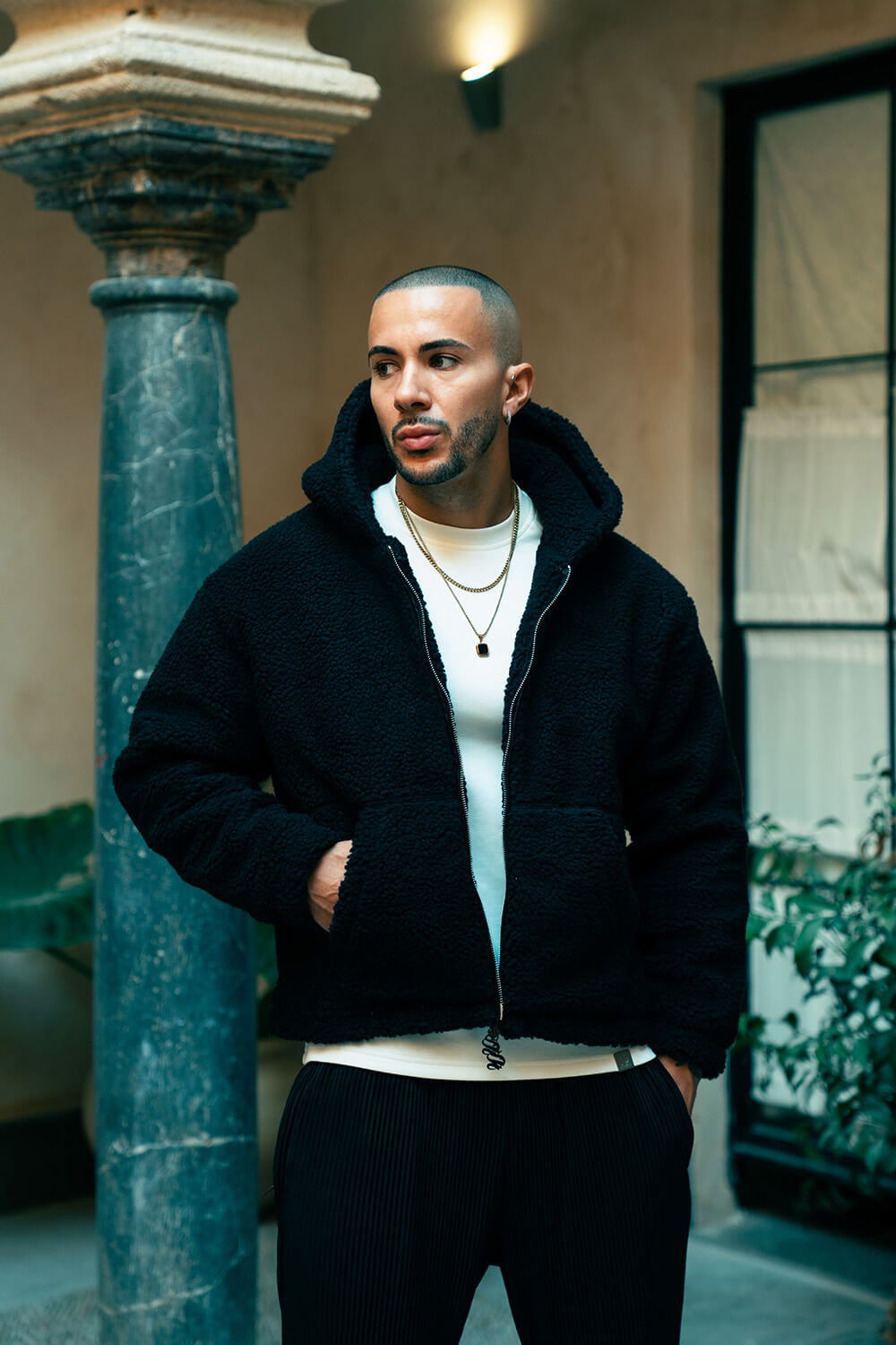 Aspen Borg Jacket - Black