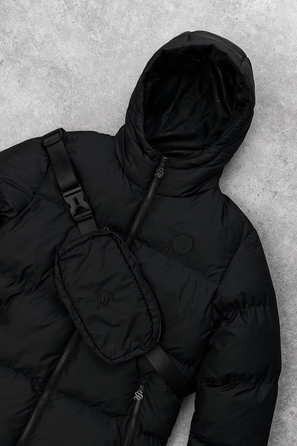 Assault Tech Puffer Jacket - Black