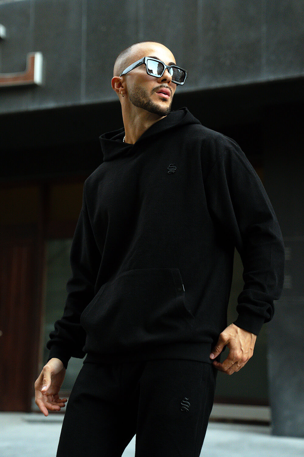 Brushed Luxe Hoodie - Black