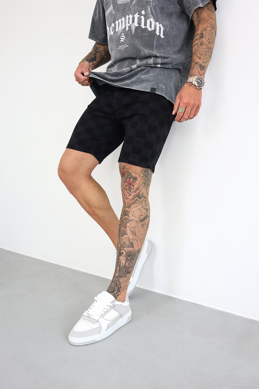 Mens Business Casual Checked Shorts Summer Sports Straight Slim Fit Short  Pants  eBay