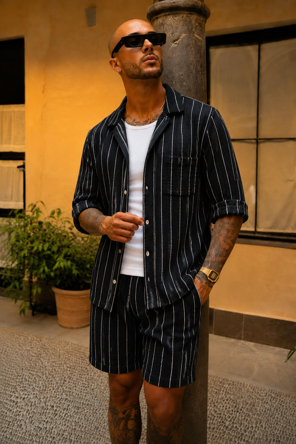 Costa Pelle Shirt - Black