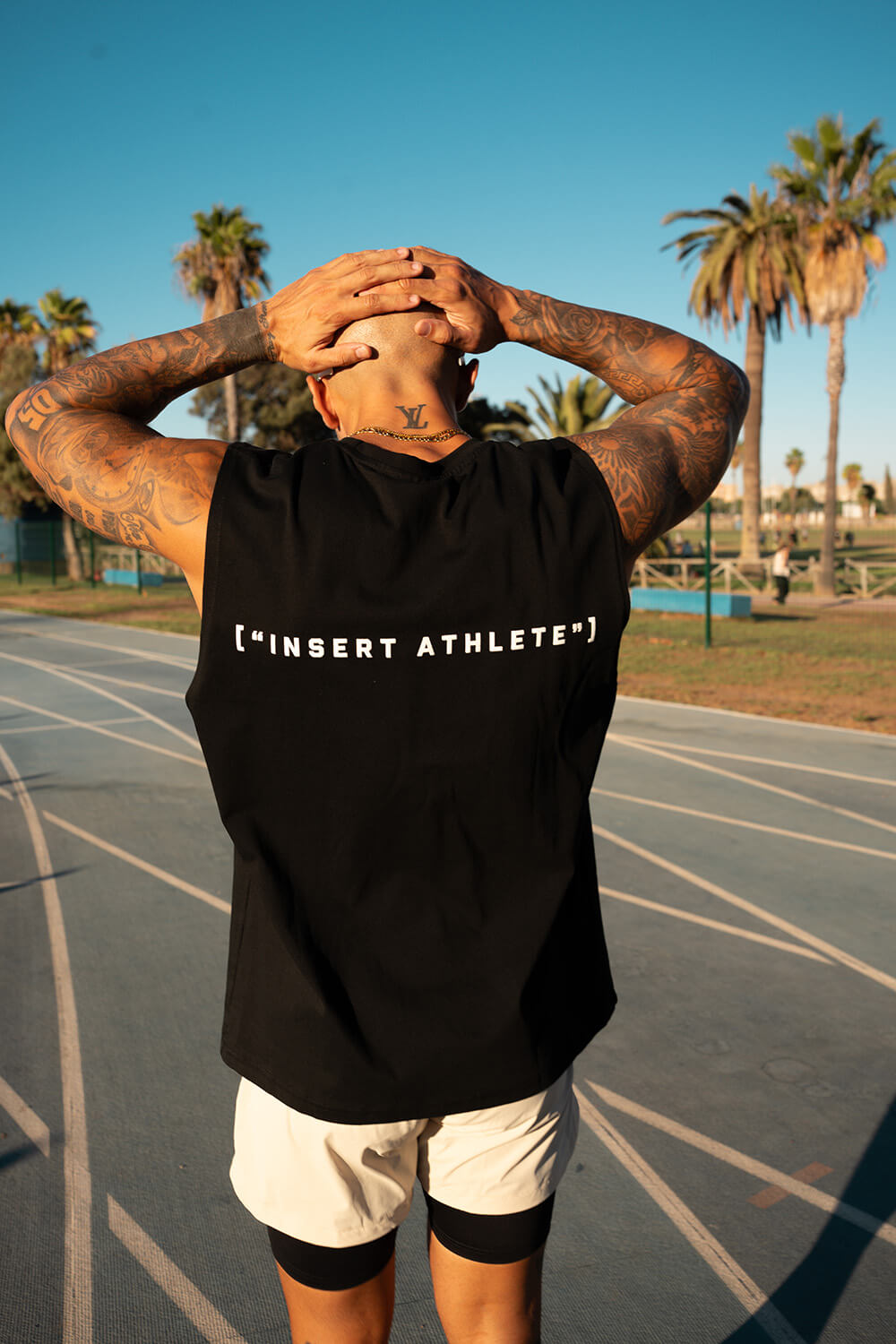 Insert Athlete Sleeveless Tee - Black