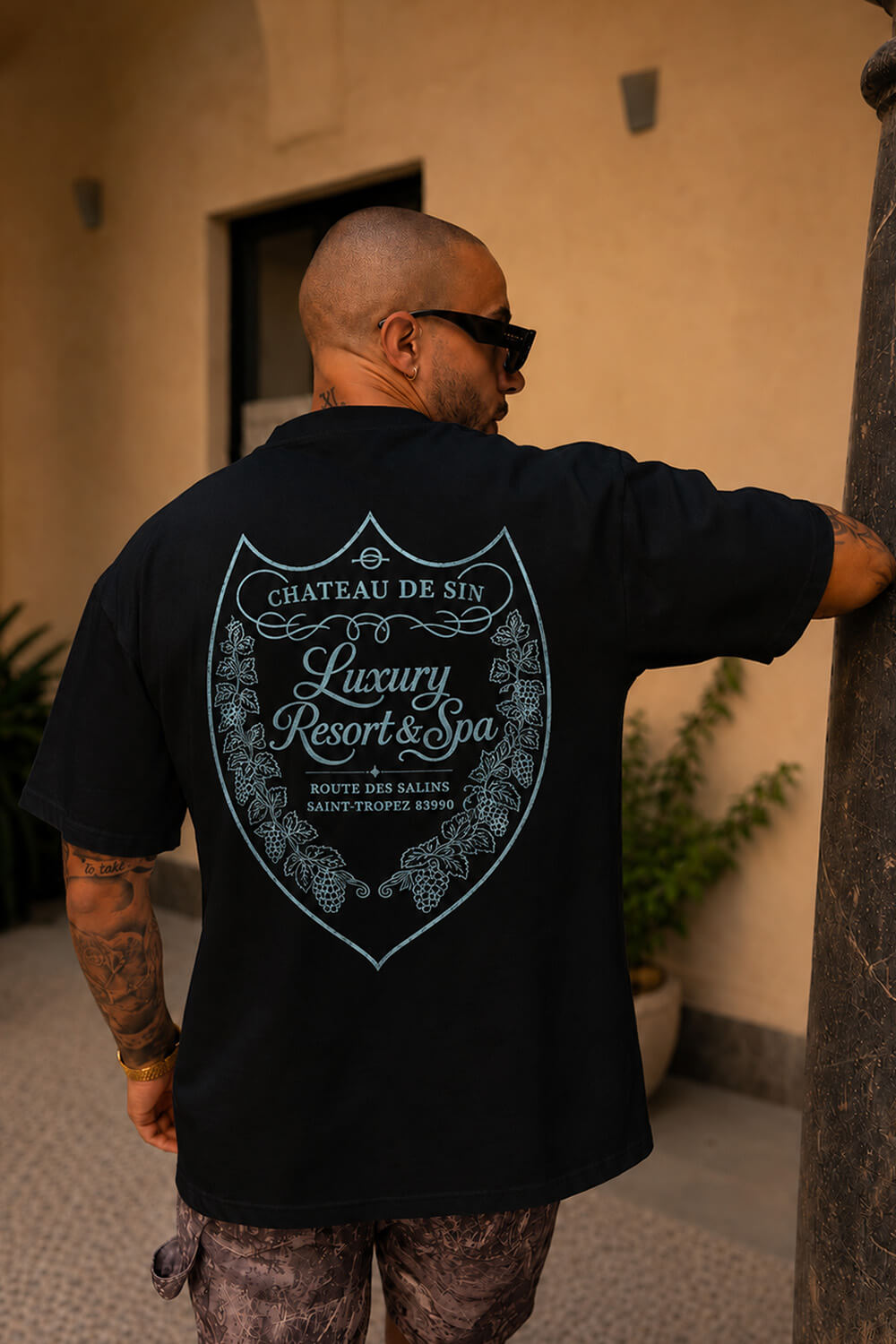 Resort Crest Tee  - Black
