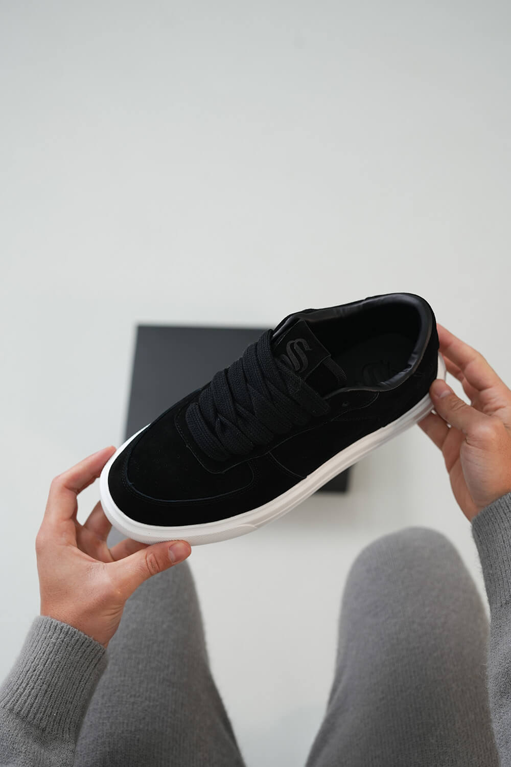 Court Suede Trainers - Black