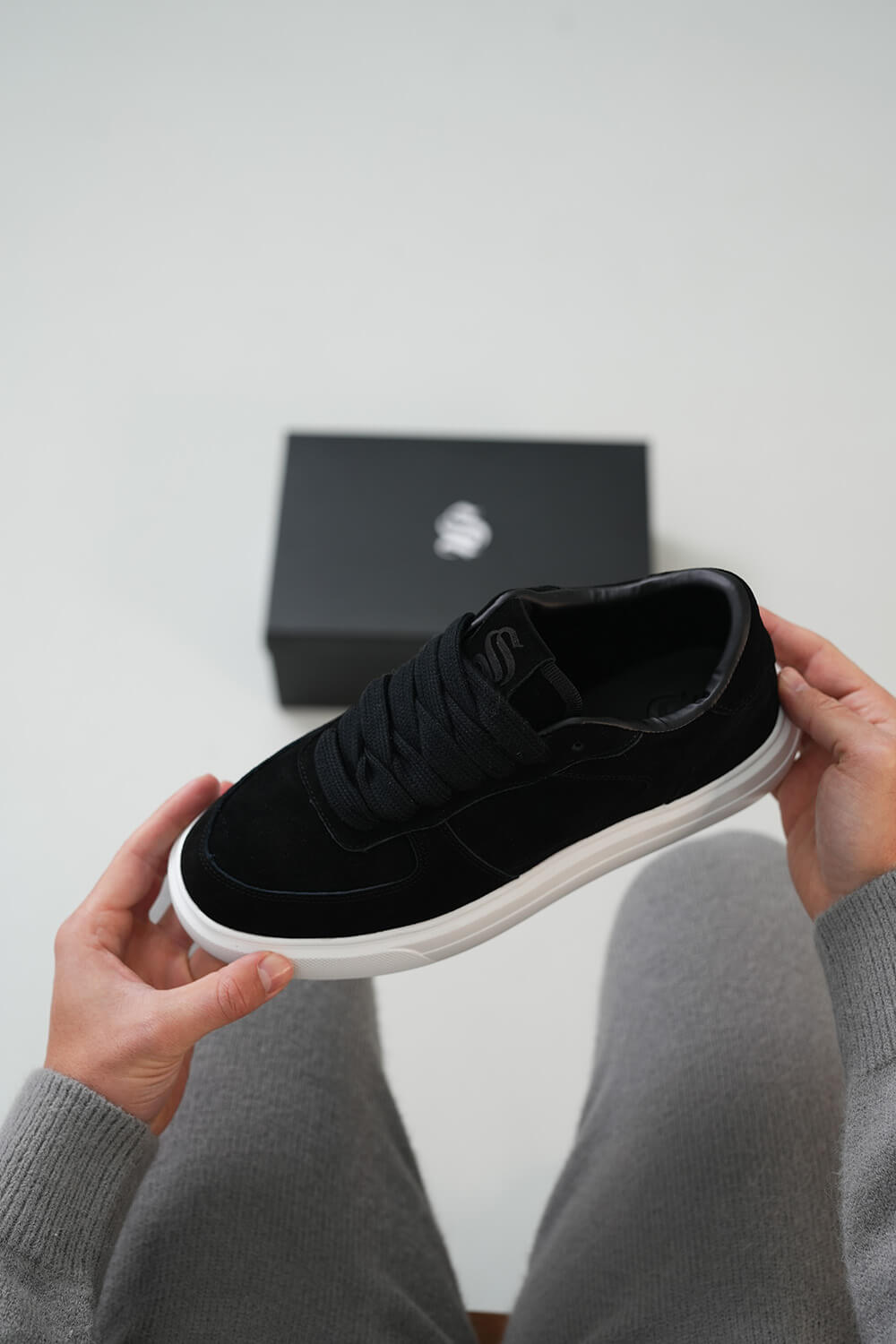 Court Suede Trainers - Black