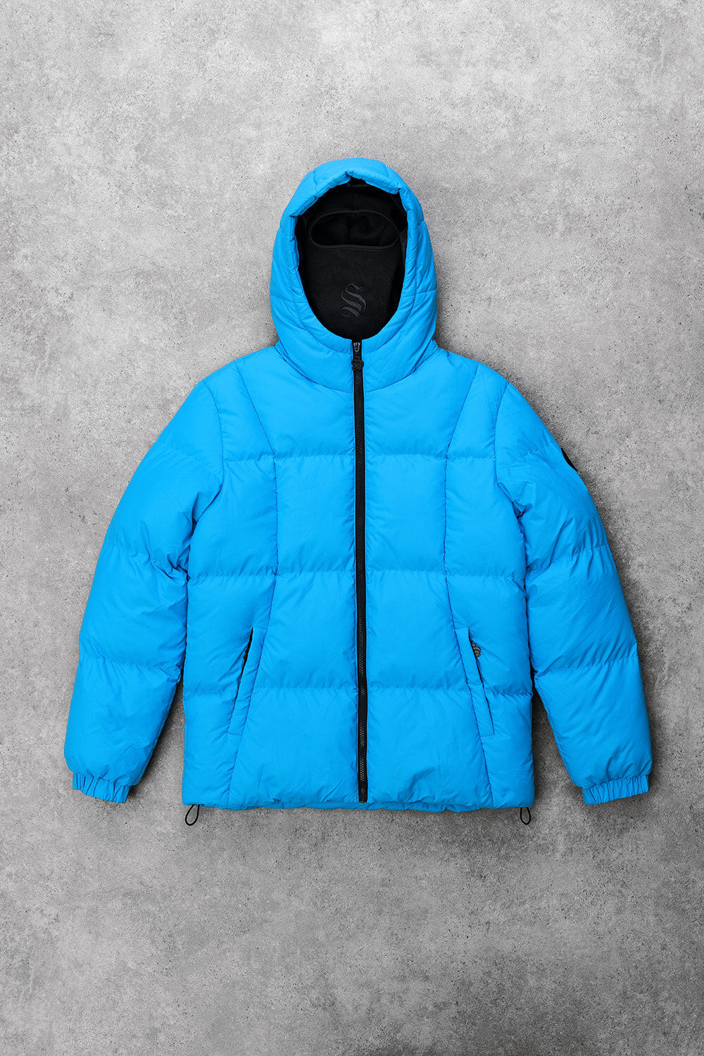 Pink and 2024 blue puffer jacket