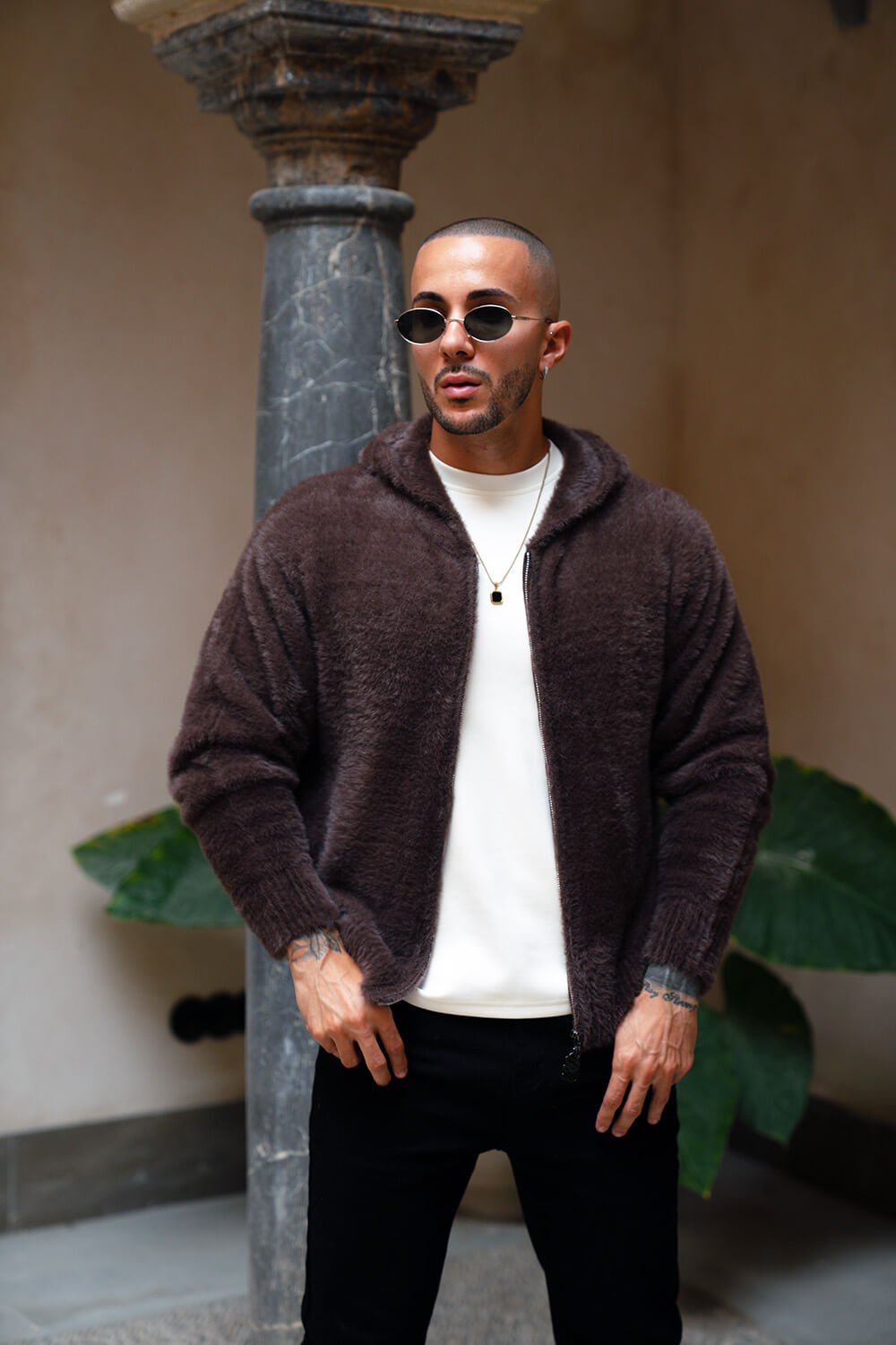 Cervino Mohair Hoodie - Chocolate