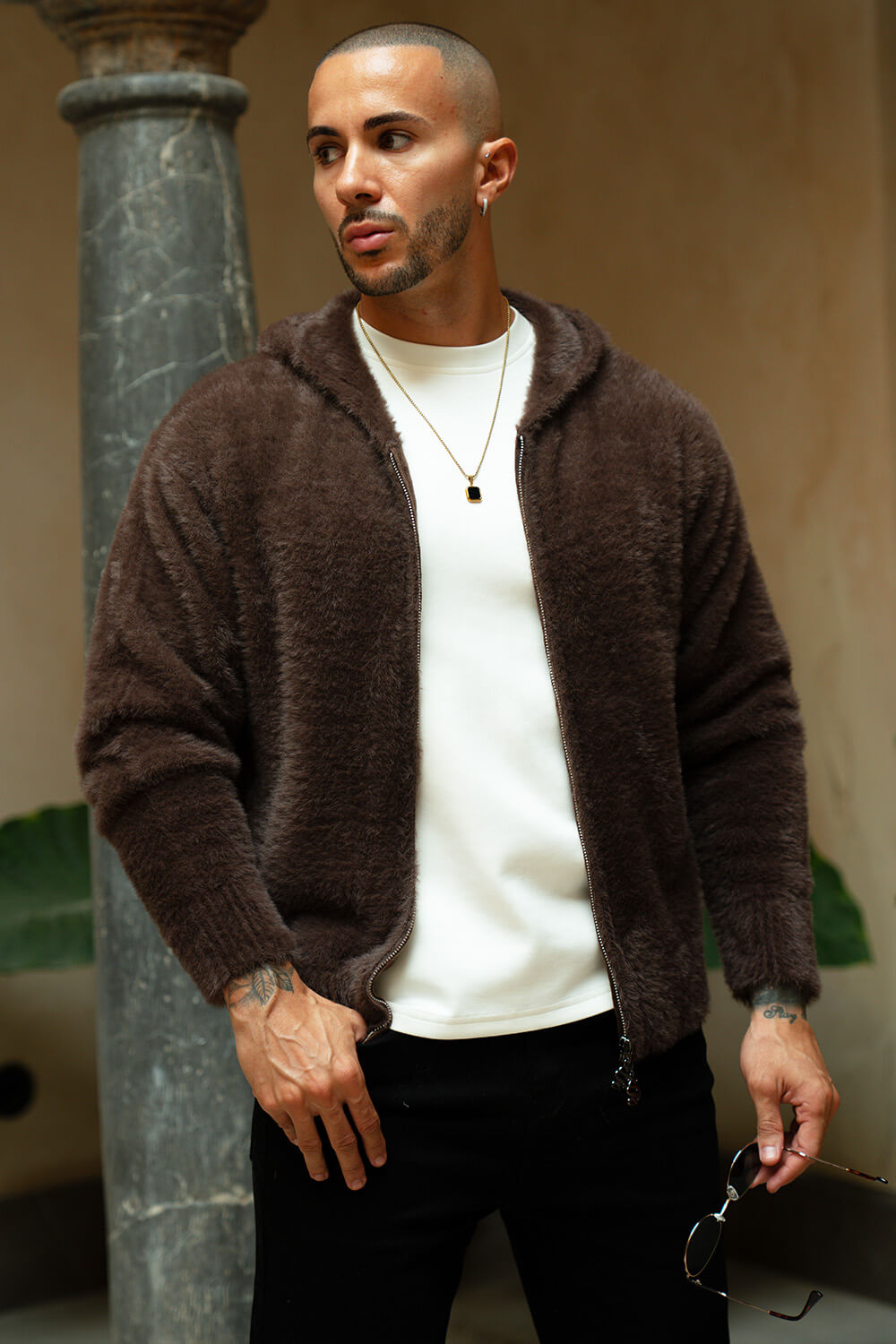 Cervino Mohair Hoodie - Chocolate