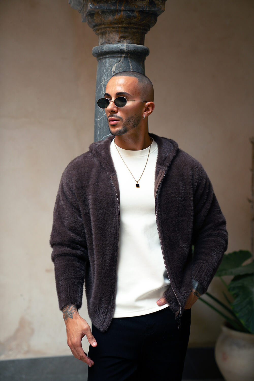 Cervino Mohair Hoodie - Chocolate
