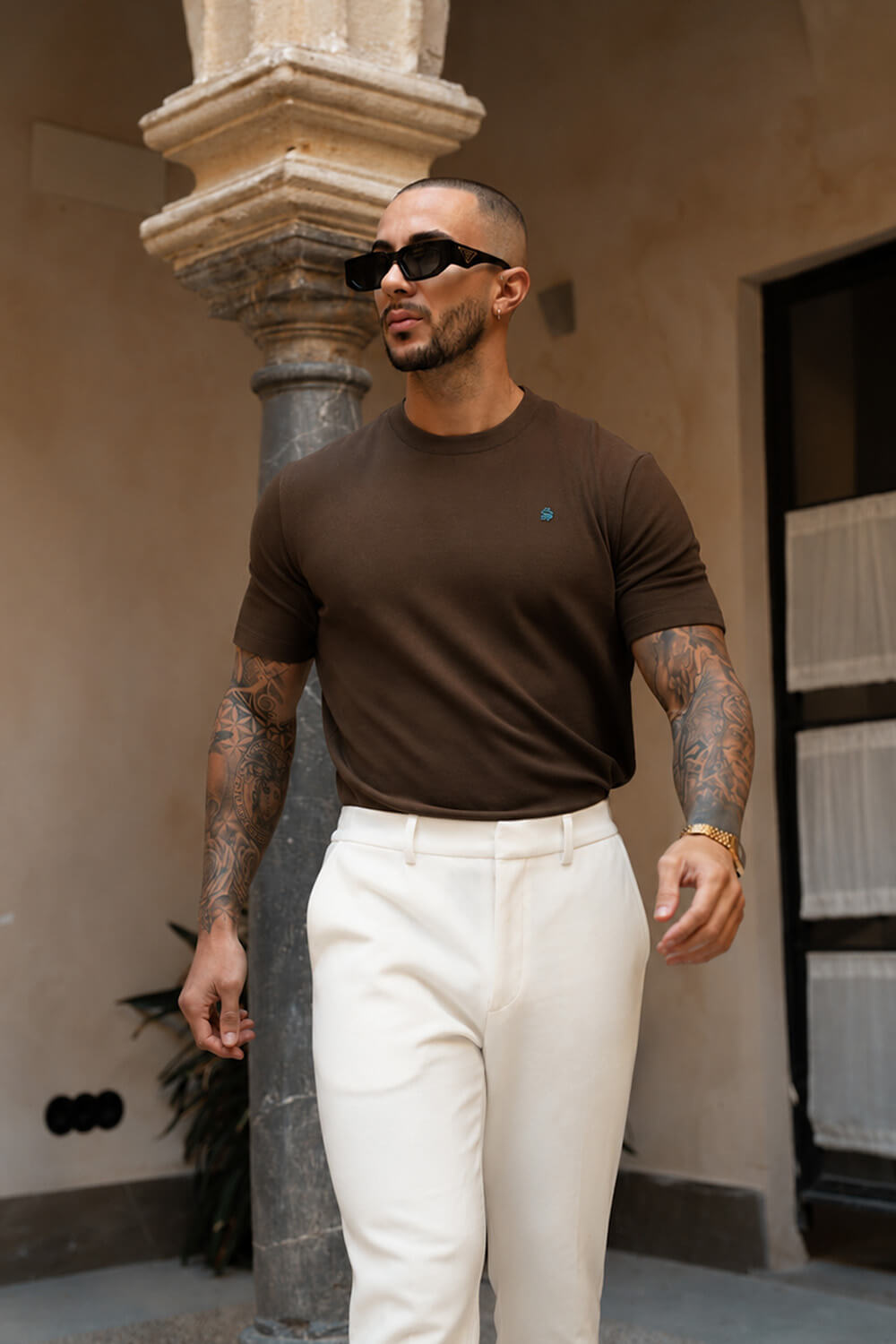 Luxe Knit Tee - Chocolate