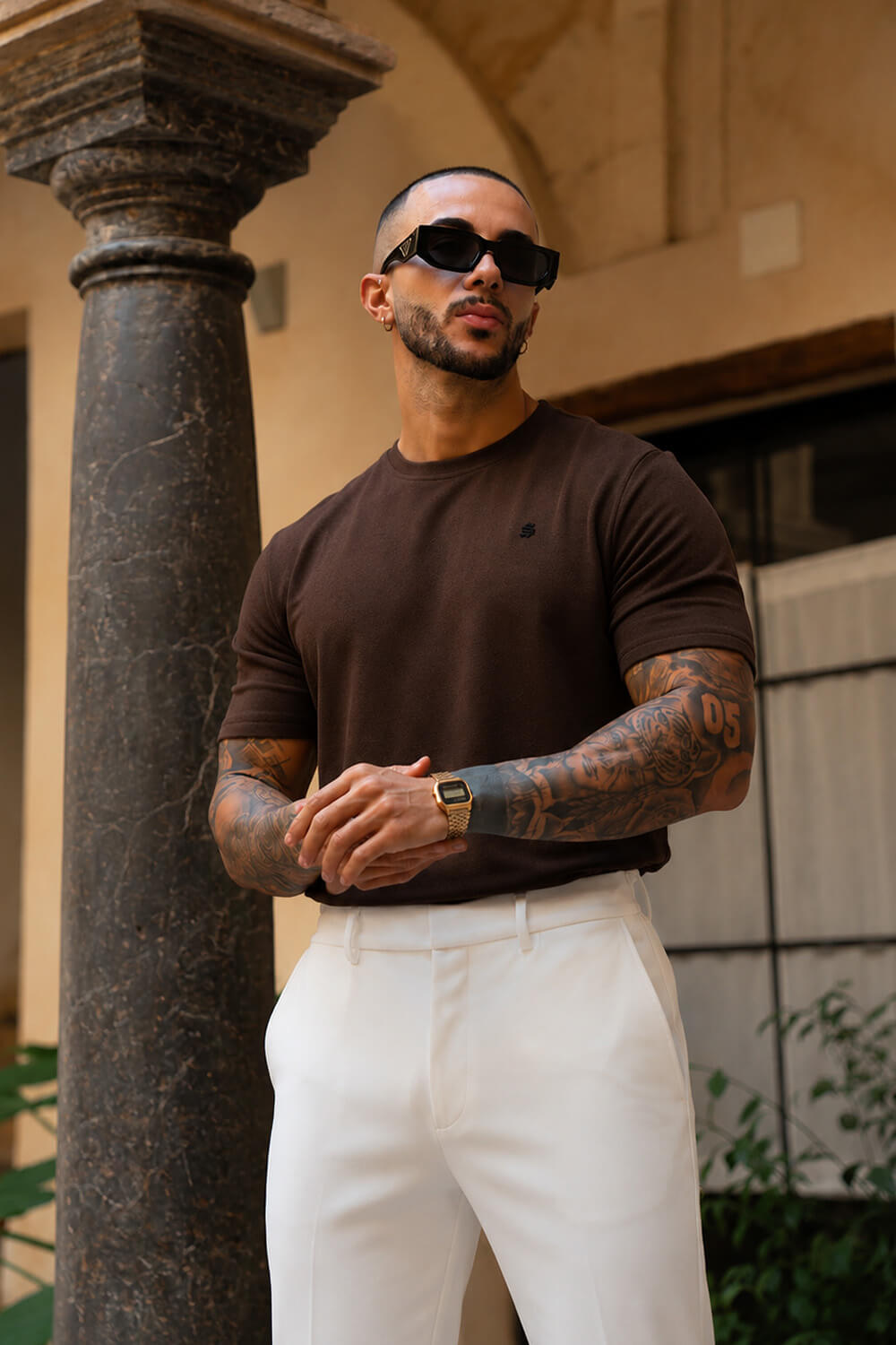 Luxe Knit Tee - Chocolate