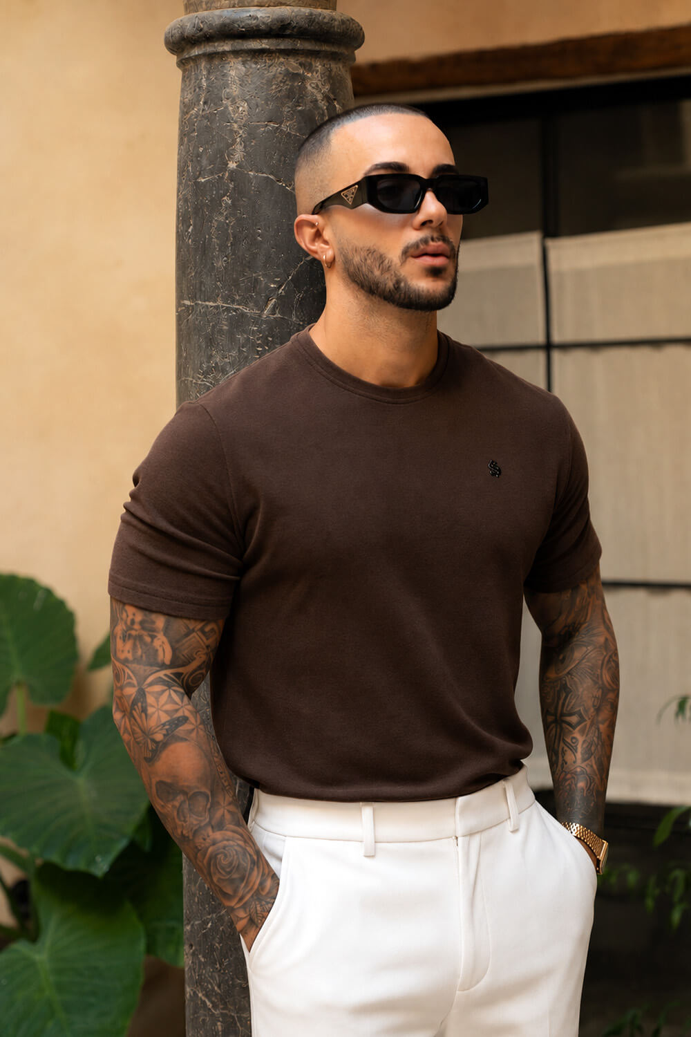 Luxe Knit Tee - Chocolate