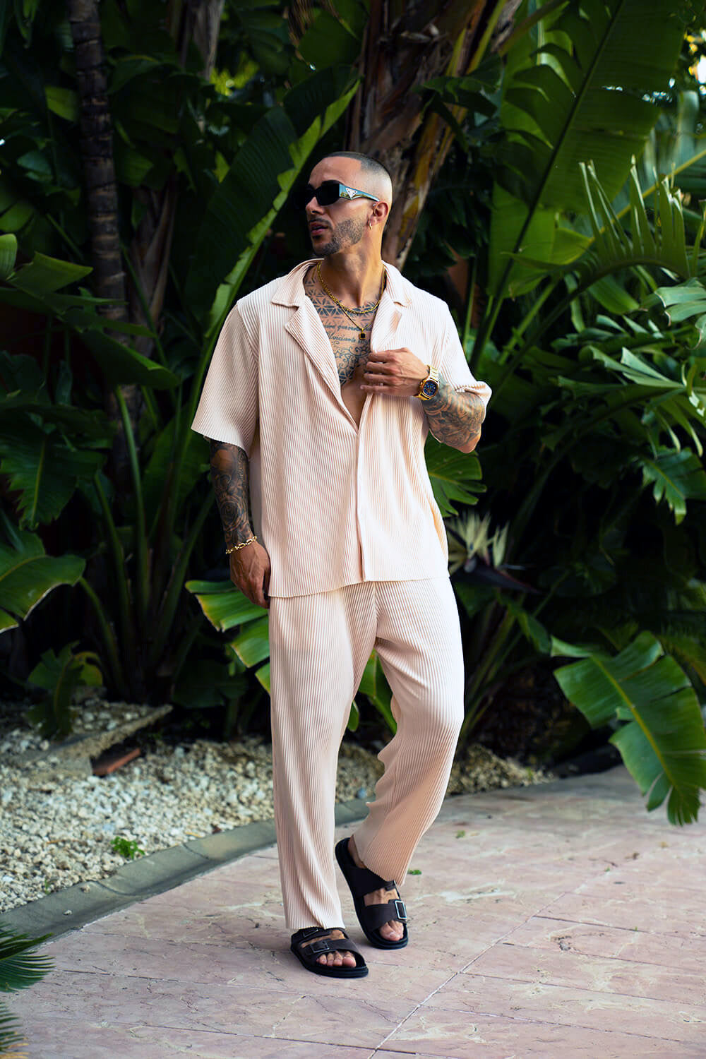 Monaco Pleated Trousers - Ecru