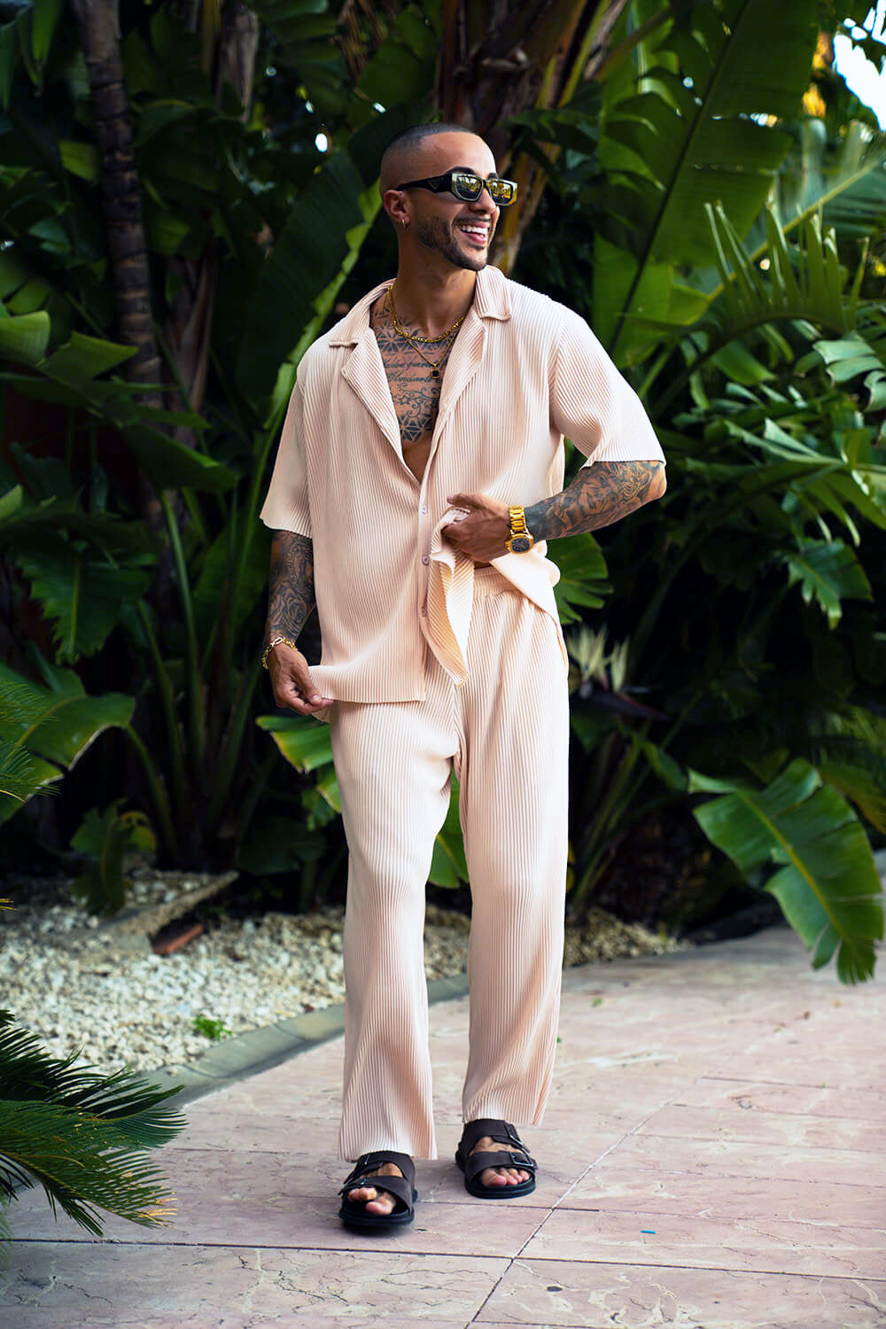 Monaco Pleated Trousers - Ecru