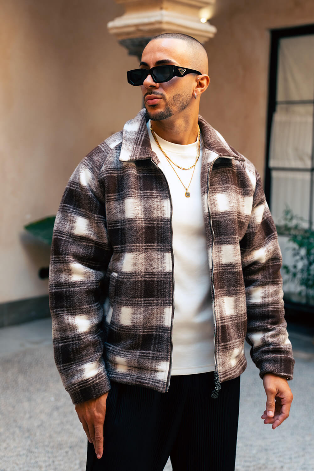 Moritz Check Overshirt - Black/Grey