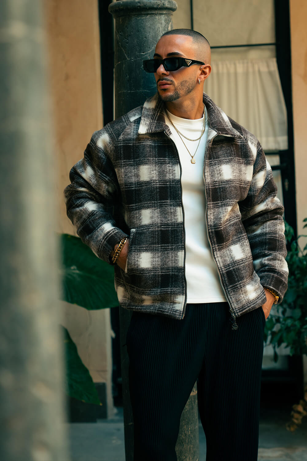 Moritz Check Overshirt - Black/Grey