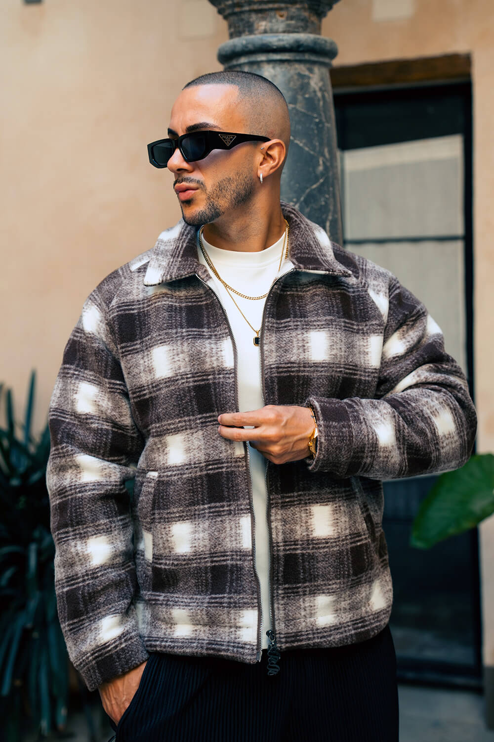 Moritz Check Overshirt - Black/Grey