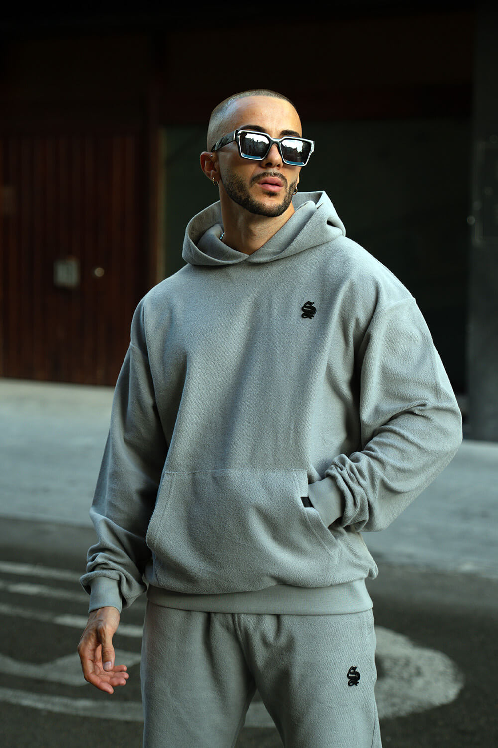 Brushed Luxe Hoodie - Grey