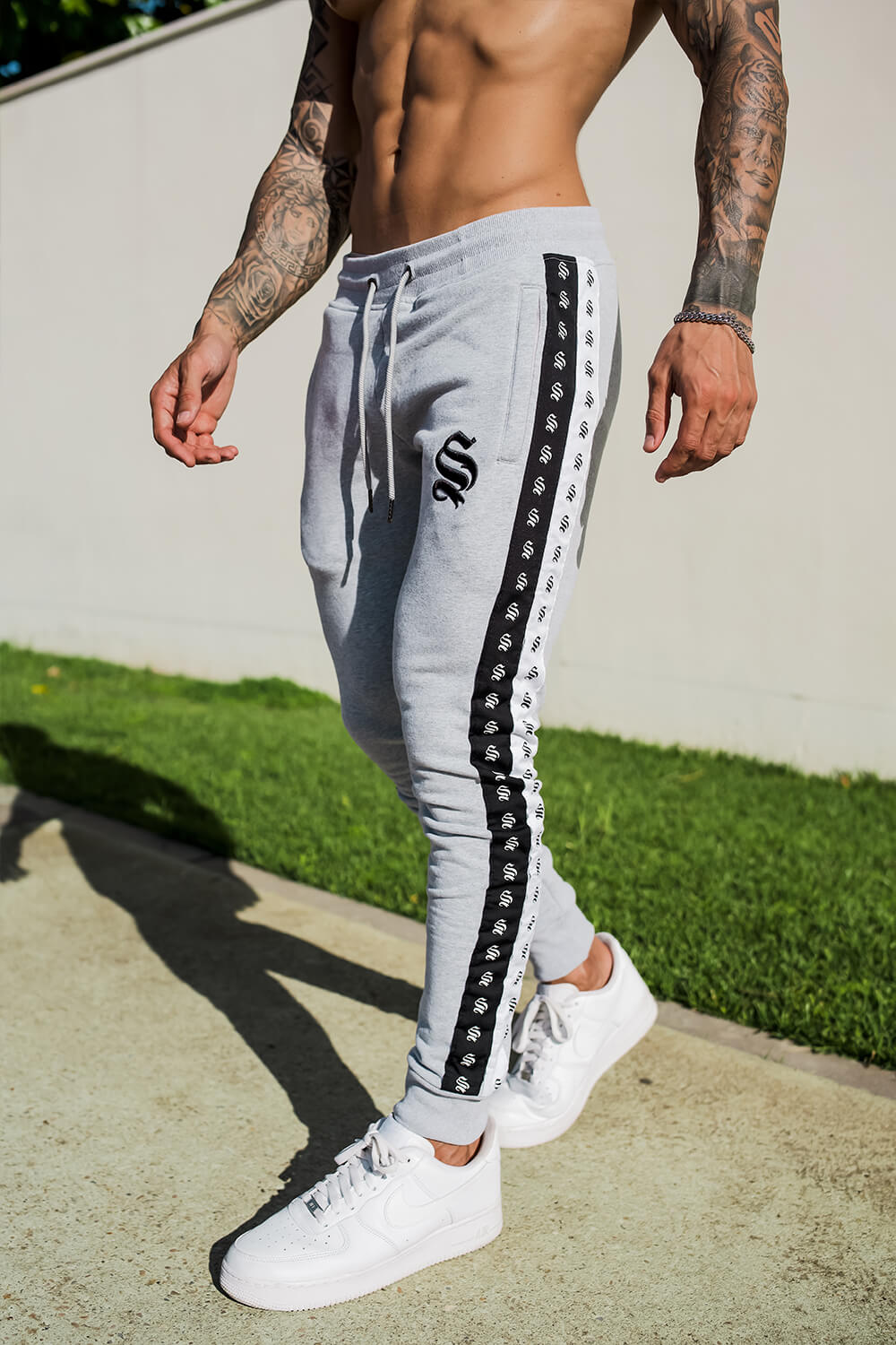 Double Tape Joggers - Grey
