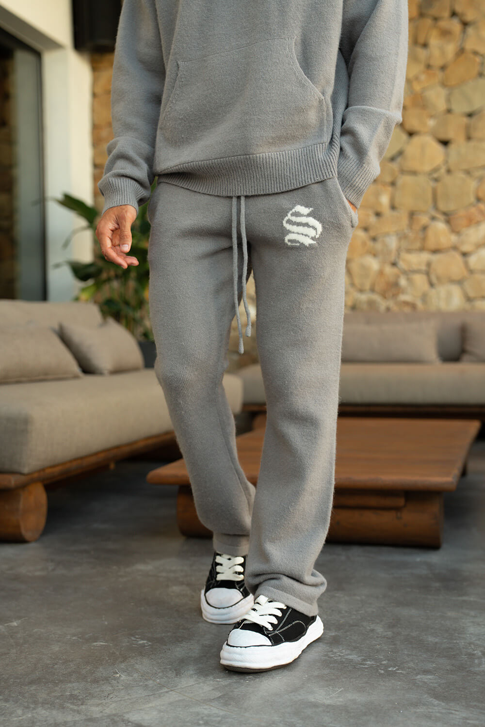 Palais Knitted Joggers - Grey