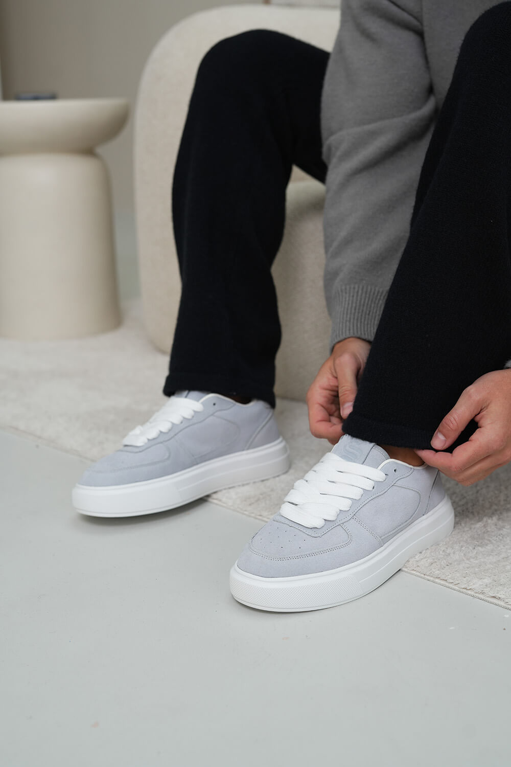 Court Suede Trainers - Grey