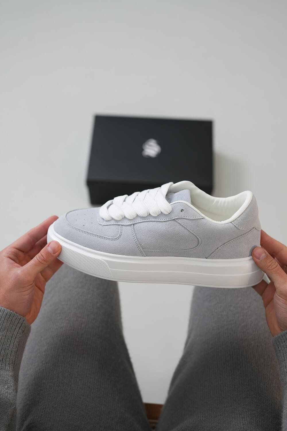 Court Suede Trainers - Grey