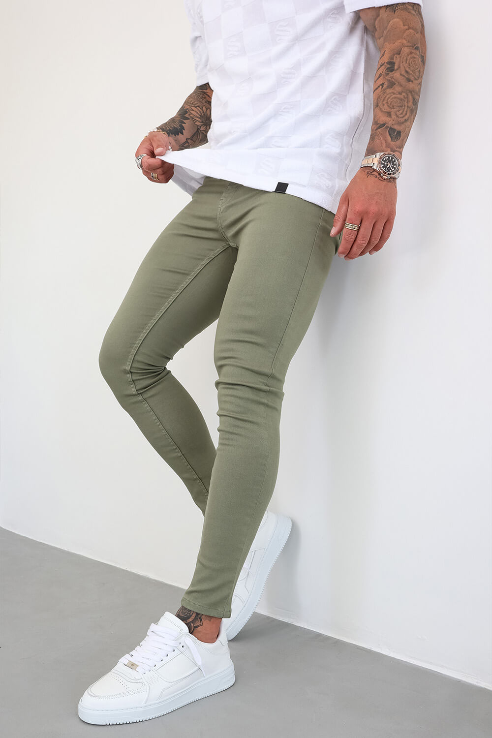 Men Cargo Combat Denim Trousers Skinny Jeans Casual Slim Fit Pants | Fruugo  NO