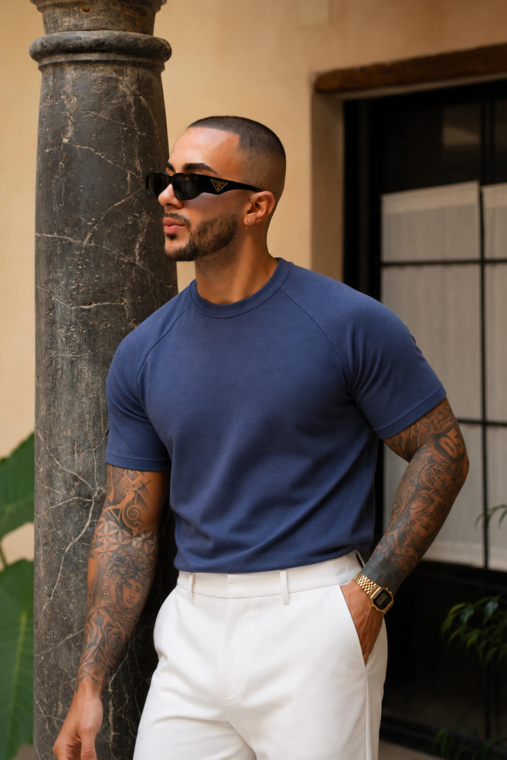 Como Luxe Tee - Navy